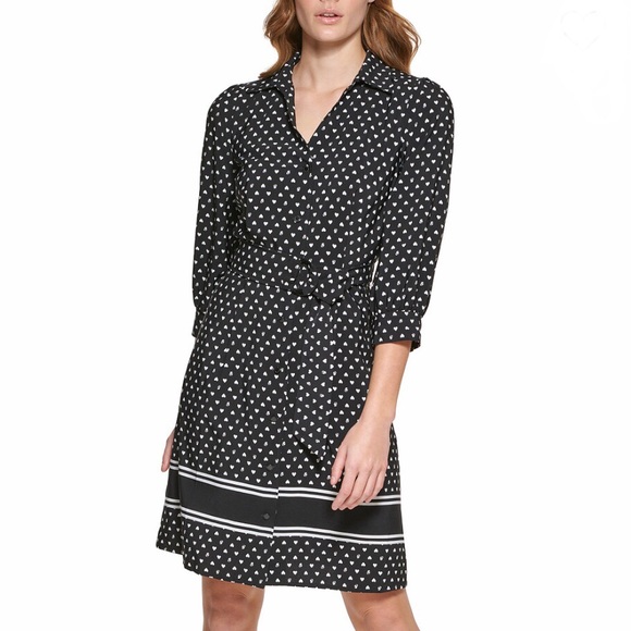 Karl Lagerfeld Dresses & Skirts - NWT Karl Lagerfeld Heart Print Shirtdress